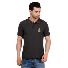 Men's Polos T Shirt SUKHOI-30 CHARCOAL