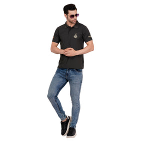 Men's Polos T Shirt SUKHOI-30 CHARCOAL