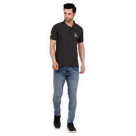 Men's Polos T Shirt Tejas Charcoal