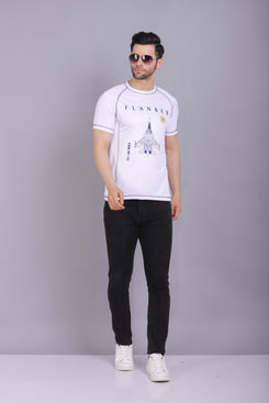 Men's Round Neck T shirt SU30 White