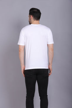 Men's Round Neck T shirt su30 white cotton