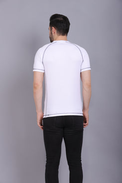 Men's Round Neck T shirt SU30 White